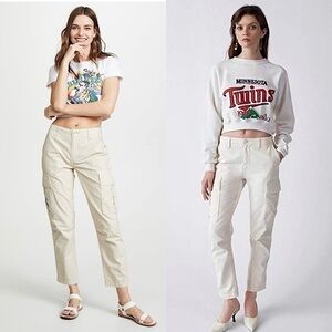 NWT RE/DONE 90s High Rise Cotton Canvas Ankle Cropped Utility Cargo Work Pant 27